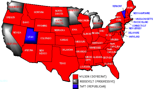 1912 election map