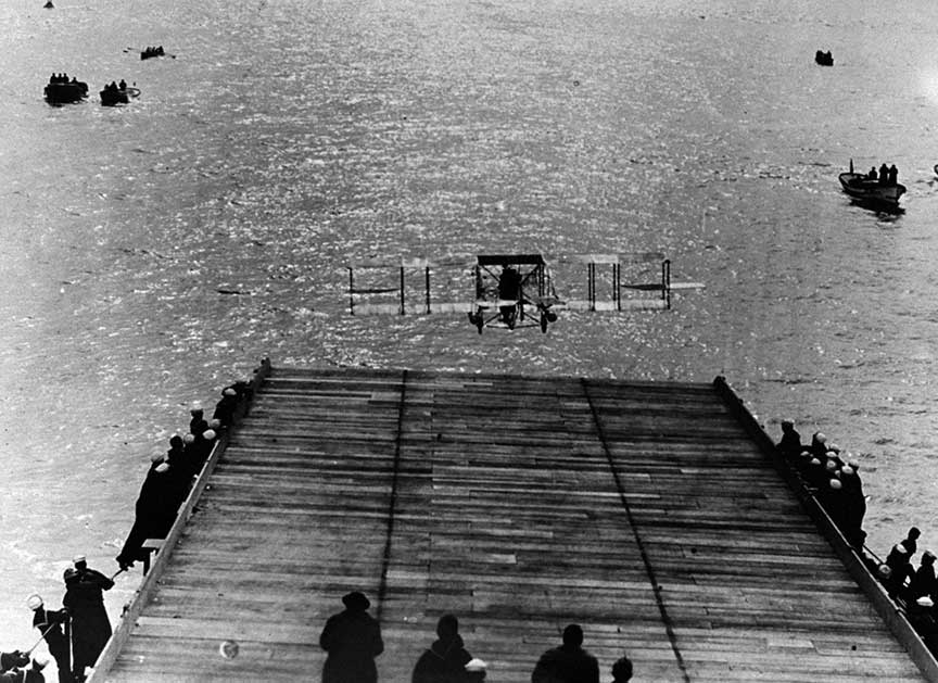 First Landing on a Ship